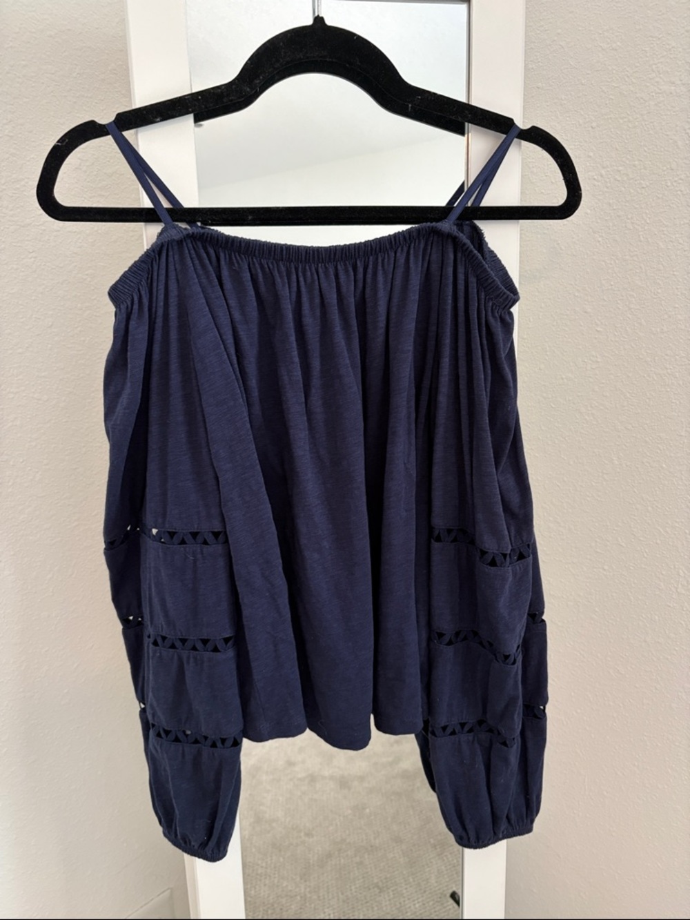 Lilly Pulitzer Navy Off-Shoulder Top